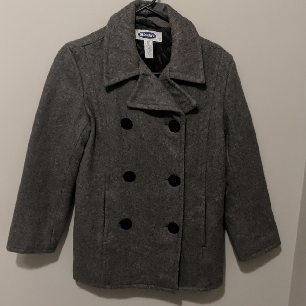 Dark Gray Wool Peacoat